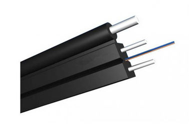 품질  Black LSZH Sheath 1 Core Indoor Digital Fibre Optic Cable With Steel Wire FRP Strengthen FTTH 공장