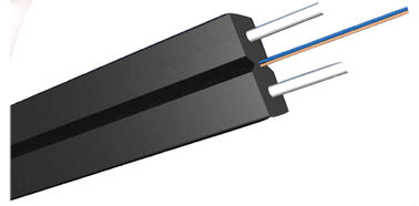 품질  Black LSZH Sheath FTTH Optical Fibre In Computer Network With 2*0.45mm Steel Wire Strength Member 공장