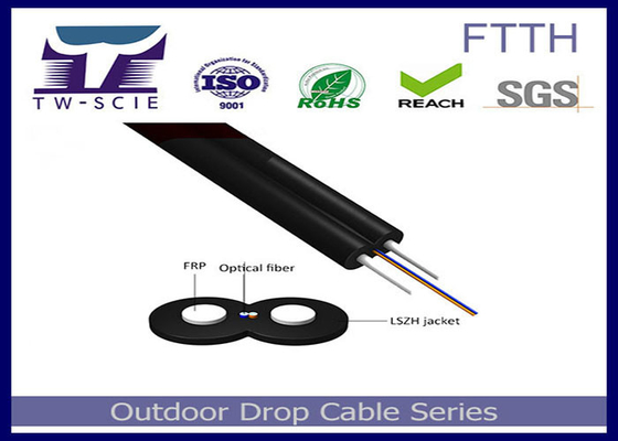 LSZH 덮개 실내 광섬유 케이블 케블라 얀 소재 강도 부재 -FTTH 케이블