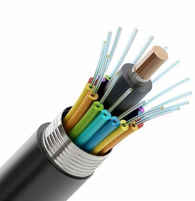 ROHS 인증을 받은 HDPE 외곽 껍질과 MDPE 자켓의 야외 광섬유 케이블