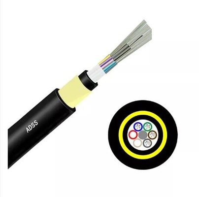 외부 12 24 32 48 48 72 96 144 코어 통신 케이블 Adss G652d 광섬유 케이블