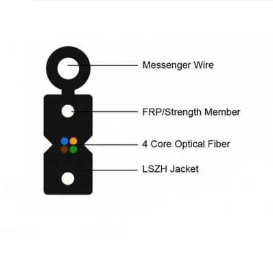 야외 섬유 단일 모드 G. 657A1 G. 657A2 광섬유 FTTH 드롭 케이블