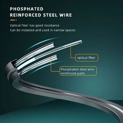 2 코어 단일 모드 2 평행 FRP FTTH GJXH 드롭 광섬유 케이블