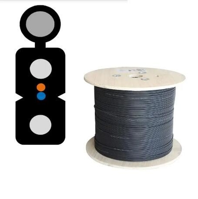 FTTH 실내 외관 GJYXCH 광섬유 광학 드롭 케이블 FRP/스틸 G657A 1 2 4 코어 싱글 모드 LSZH 재킷 광섬유