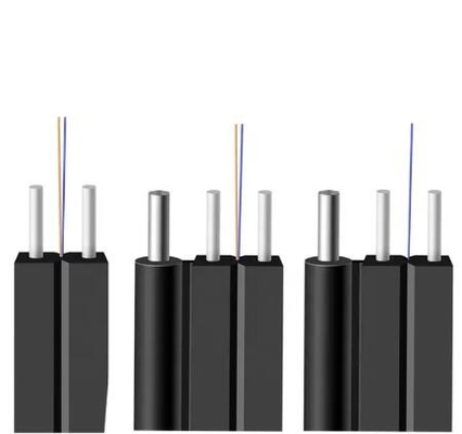 광섬유 4 코어 2km FTTH 드롭 케이블 단일 모드 광섬유 케이블