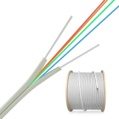 플렉서블 2 6 코어 G657 A1 G 657a1 자기 지원 FTTH 광섬유 드롭 케이블