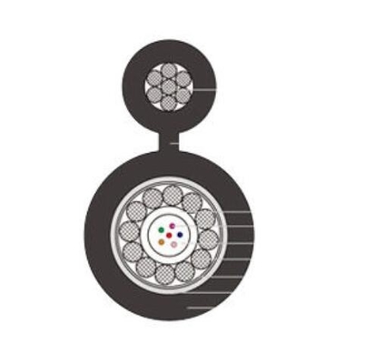 검은색 PE 재킷 야외 광섬유 케이블 GYXTC8A 5km 케이블 길이의 자부장 항공 케이블