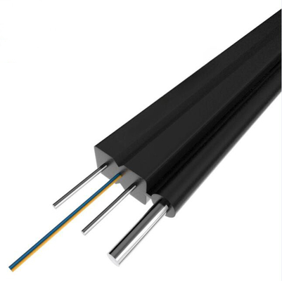 4 코어 평면 자 지원 FTTH 야외 드롭 광섬유 케이블 Gyfxtby