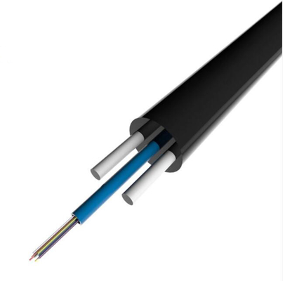 4 코어 평면 자 지원 FTTH 야외 드롭 광섬유 케이블 Gyfxtby