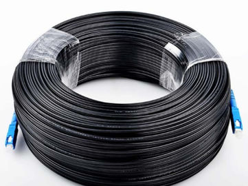 실내를 위한 G657A1 섬유와 광섬유 옥내용 케이블 검은 재킷  FTTH 드롭 케이블