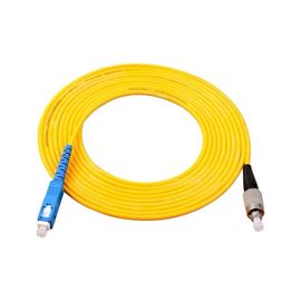 SC UPC 심플렉스 3.0mm PVC 단일 모드 섬유 헝겊 조각 케이블, 잠바 섬유 접속 코드에 FC UPC