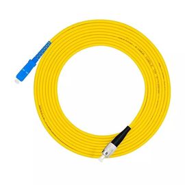 SC UPC 심플렉스 3.0mm PVC 단일 모드 섬유 헝겊 조각 케이블, 잠바 섬유 접속 코드에 FC UPC