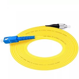 SC UPC 심플렉스 3.0mm PVC 단일 모드 섬유 헝겊 조각 케이블, 잠바 섬유 접속 코드에 FC UPC