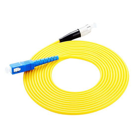 SC UPC 심플렉스 3.0mm PVC 단일 모드 섬유 헝겊 조각 케이블, 잠바 섬유 접속 코드에 FC UPC