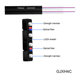 3.1*2.0mm FRP 강도 부재 FTTH 실내 LSZH 광섬유 케이블
