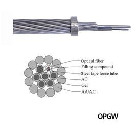 24 코어 OPGW 복합 오버 헤드 접지선 ACS OPGW 양질 스테인레스 스틸 광섬유 케이블