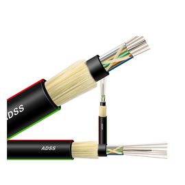 48 핵심 ADSS 자립하 섬유 옵틱 케이블 검은 외부 쉬스 색 100 전폭