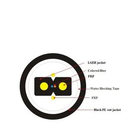 FTTH GJYXFH 나비형 광 케이블 단순한 활 종류 G657A1 드롭 와이어 광섬유 2 핵심