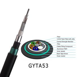 288의 핵심 GYTA53 옥외 기갑 광섬유 케이블 물결 모양 강철 테이프 기갑