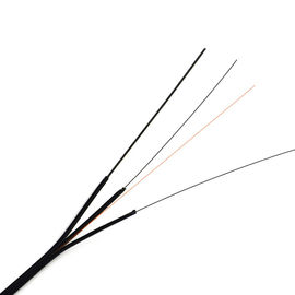 1-4 핵심 FTTH 드롭 케이블 FRP / 철강 강도 부재는 평평한 광케이블을 커버했습니다