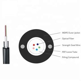 OEM GYXTY 12 핵심 검은 PE 외부 중심 루즈 튜브 옥외안테나와  도관 SM 광섬유 케이블