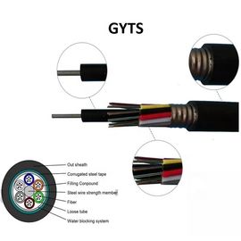 96벌 핵심 GYTS PE 재킷은 안테나와 도관을 위한 야외 광섬유 케이블을  좌초시켰습니다