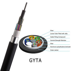 스트랜드 된 GYTA 야외 공기 및 도트 72 코어 단일 모드 광섬유 케이블