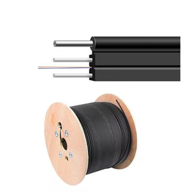 실내를 위한 1-24 핵심 SM G657A1 무장한 섬유 낙하 케이블 FTTH 네트워크 LSZH  검은 재킷