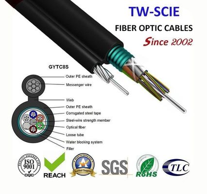 직접매설식（배관） 야외 광섬유 케이블에 관한 강탈된 HDPE 두배 덮개 GYTA53/GYTS53 단일모드
