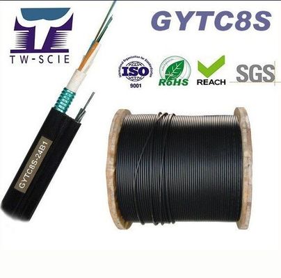 공기 형태 8 광섬유 케이블(GYTC8S)를 지원하는 OEM 8 12 24 핵심 FIG8 본인