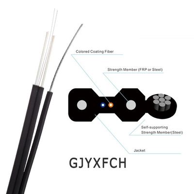 옥외 2개의 핵심 G657A1 섬유 GJYXCH GJYXFCH FTTH 하락 케이블